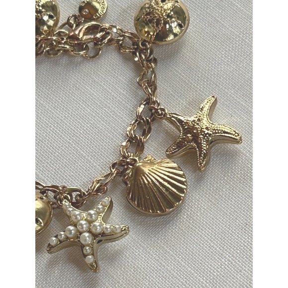 Charter Club Women's Nautical Coastal Charm Bracelet Gold Tone - Picture 3 of 8